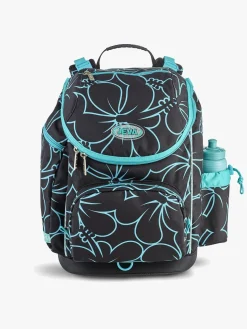 Tasker|Jeva Hibiscus Rygsæk 18L, Black/Turquise