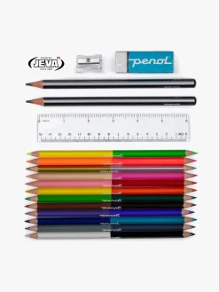 Kreativt Legetøj|Jeva Two-Zip Penalhus, Dinosaur Blå