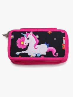 Jeva Kreativt Legetøj-Two-Zip Penalhus, My Flower Unicorn