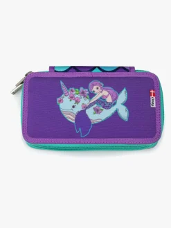 Kreativt Legetøj|Jeva Two-Zip Penalhus, Rainbow Mermaid Lilla