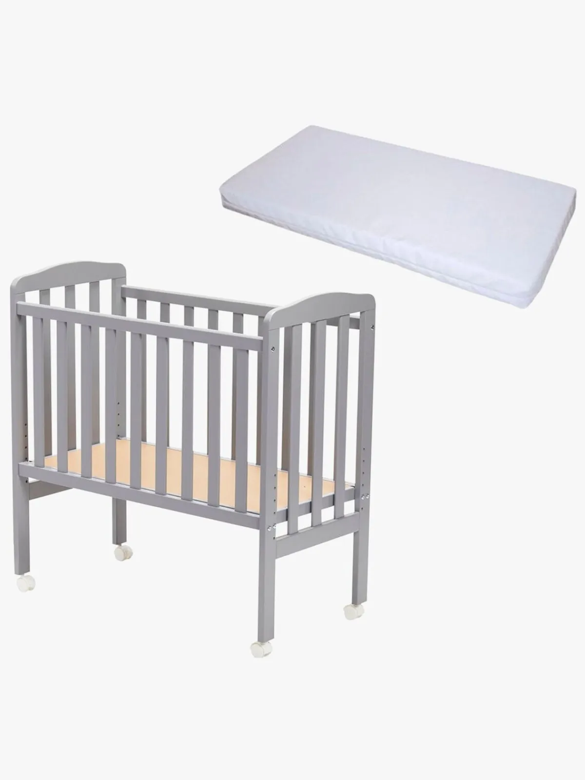 Pakkeløsninger|JLY ALICE Tremmeseng med BabyDan Madras Comfort 40x84, Grå