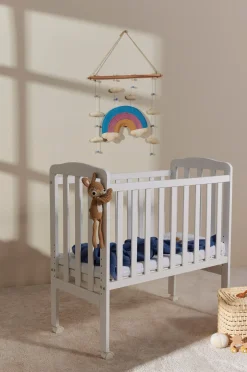 Børnesenge & Tilbehør|JLY ALICE Tremmeseng med BabyDan Madras Comfort 40x84, Hvid