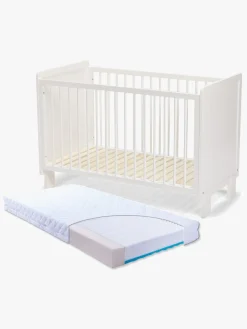 Børnesenge & Tilbehør|JLY ALMA Heaven Tremmeseng med Babymatex Madras Carpathia 60x120, Hvid