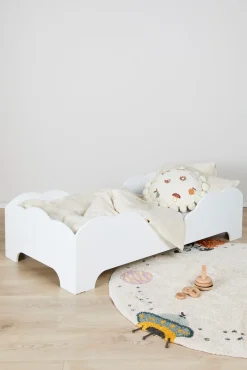 Børn JLY Børnesenge & Tilbehør-BELLA Skyet Juniorseng 70x140 med BabyMatex Softi Plus Madras