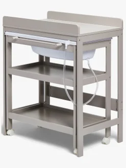 Pusleborde|JLY Dream Puslebord med Badebalje, Warm Grey Grå