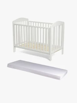 Børnesenge & Tilbehør|JLY ELLA Dream Drop Tremmeseng inkl. NG Baby Basic Madras 60x120, Hvid