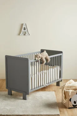 Børnesenge & Tilbehør|JLY Heaven Tremmeseng, 125x65x86, Grå Hvid