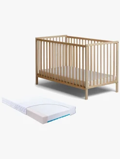 Børn JLY Børnesenge & Tilbehør-SIGNE Classic Tremmeseng med BabyMatex Carpathia Madras 60x120 cm, Træ