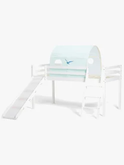 Børnesenge & Tilbehør|JLY TYRA Juniorseng med Rutsjebane & Madras 90x190, Hvid