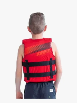 Friluftsliv|JOBE Svømmevest Nylon Junior, Rød Blå/Grøn