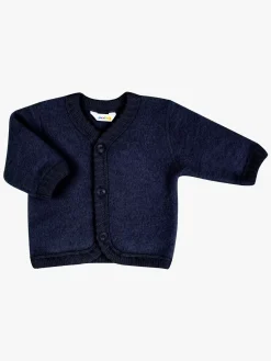 Børn Joha Uldtøj|Overdele-Cardigan Merinould, Dark Blue