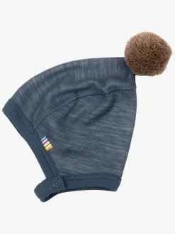 Børn Joha Uldtøj|Tilbehør-Hjelmhue Merinomix, Dark Denim