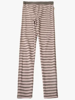 Underdele|Uldtøj|Joha Stripe Leggings, Pink