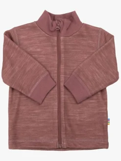 Uldtøj|Overdele|Joha Trøje Zip Merinomix, Dark Rose Lyserød