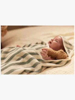 Badeværelset|Jollein Badekåbe 75x75cm, Stripe Sea Green Grøn