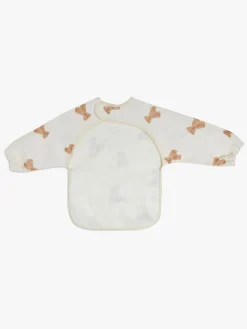 Spisetid|Jollein Hagesmæk med Ærmer Vandtæt, Teddy Bear Hvid/Beige