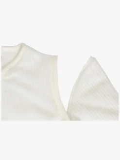 Børnesenge & Tilbehør|Jollein Sovepose med Aftagelig Ærmer Rund 60 cm, Rib Ivory