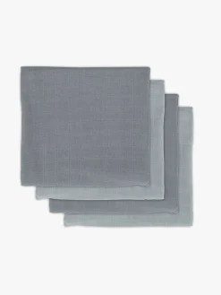 Stofbleer, Nusseklude & Babytæpper|Jollein Stofble Bamboo 4-pak, Storm Grey