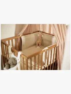 Børn Jollein Sengetøj- Strikket Sengerand Ternet Mønster 180x30, Oatmeal