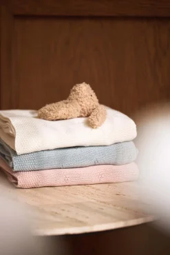 Interiør|Jollein Strikket Tæppe Cozy, Ivory