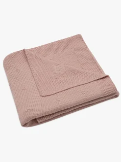 Stofbleer, Nusseklude & Babytæpper|Jollein Strikket Tæppe Cozy, Wild Rose Lyserød