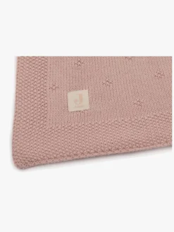 Stofbleer, Nusseklude & Babytæpper|Jollein Strikket Tæppe Cozy, Wild Rose Lyserød