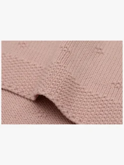 Stofbleer, Nusseklude & Babytæpper|Jollein Strikket Tæppe Cozy, Wild Rose Lyserød