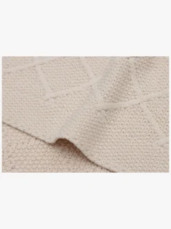 Jollein Stofbleer, Nusseklude & Babytæpper-Strikket Tæppe Ternet Mønster, Oatmeal