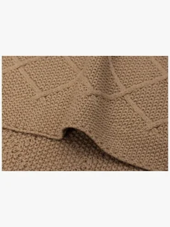 Jollein Stofbleer, Nusseklude & Babytæpper-Strikket Tæppe Ternet Mønster, Biscuit