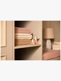 Jollein Stofbleer, Nusseklude & Babytæpper-Strikket Tæppe Ternet Mønster, Biscuit