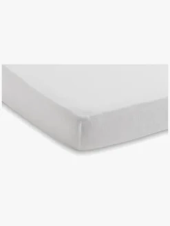 Børn Jollein Sengetøj-Stræklagen Bomuldsstretch 60x120, Hvid