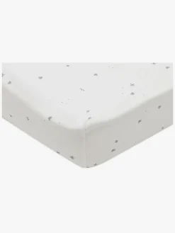 Sengetøj|Jollein Stræklagen Twinkling 70/75x140/150, Off white/Sea Green Grøn