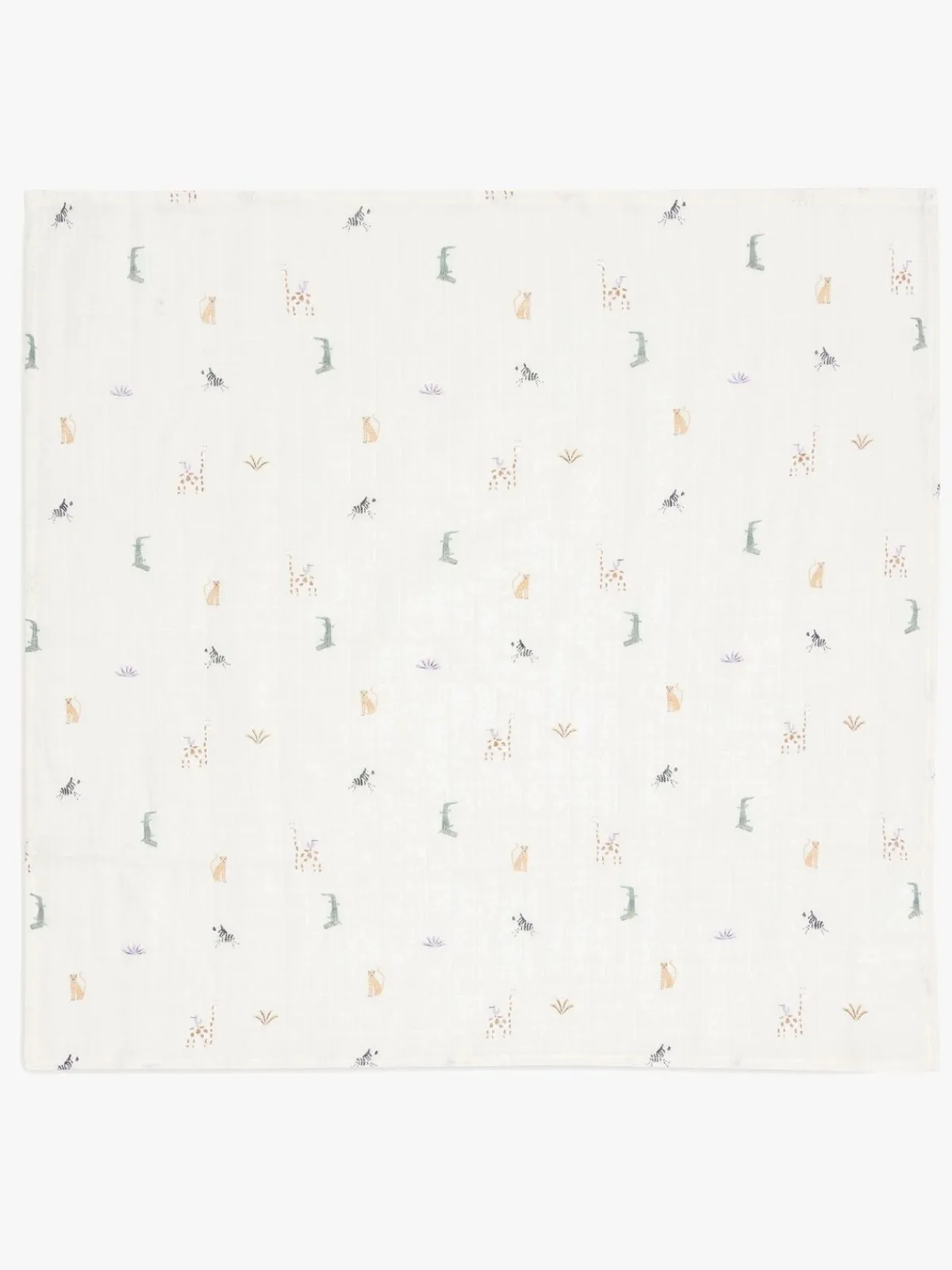 Jollein Stofbleer, Nusseklude & Babytæpper-Tæppe/ Stofble i Musselin 3-pak, Jungle Jambo