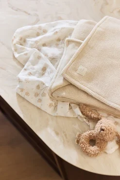 Interiør|Jollein Tæppe 75x100 cm Basic Knit/Velvet, Oatmeal