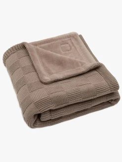 Interiør|Jollein Tæppe 75x100 cm Box Knit/Velvet, Milky Coffee