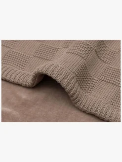 Interiør|Jollein Tæppe 75x100 cm Box Knit/Velvet, Milky Coffee