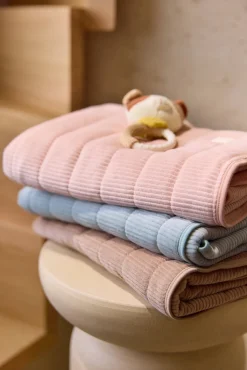 Interiør|Jollein Tæppe 75x100 cm Velvet Rib, Milky Coffee