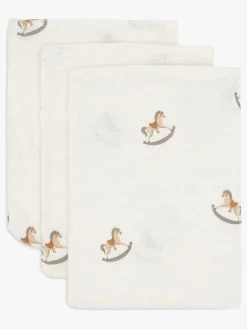 Pleje & Hygiejne|Jollein Vaskehandske Musselin 3-pak, Nostalgic Ride Beige