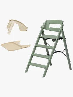 Højstole & Tilbehør|KAOS Klapp Højstol Recycled inkl. Beskyttelsesbøjle & Bakke, Mineral Green/Desert Sand