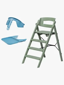 Højstole & Tilbehør|KAOS Klapp Højstol Recycled inkl. Beskyttelsesbøjle & Bakke, Mineral Green/Swedish Blue