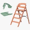 Højstole & Tilbehør|KAOS Klapp Højstol Recycled inkl. Beskyttelsesbøjle & Bakke, Terracotta Pink/Mineral Green