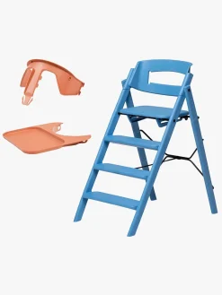 Højstole & Tilbehør|KAOS Klapp Højstol Recycled inkl. Beskyttelsesbøjle & Bakke, Swedish Blue/Terracotta Pink