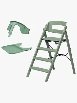 KAOS Højstole & Tilbehør-Klapp Højstol Recycled inkl. Beskyttelsesbøjle & Bakke, Mineral Green/Mineral Green