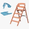 Højstole & Tilbehør|KAOS Klapp Højstol Recycled inkl. Beskyttelsesbøjle & Bakke, Terracotta Pink/Swedish Blue