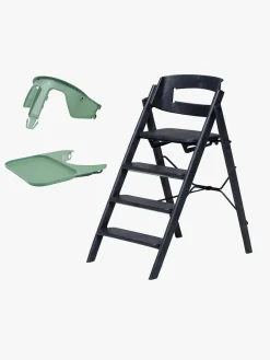 Højstole & Tilbehør|KAOS Klapp Højstol Recycled inkl. Beskyttelsesbøjle & Bakke, Charcoal Black/Mineral Green