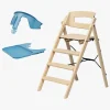 Højstole & Tilbehør|KAOS Klapp Højstol Recycled inkl. Beskyttelsesbøjle & Bakke, Desert Sand/Swedish Blue