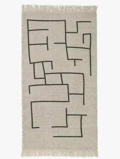 Interiør|Gulvtæpper|KidsConcept Kids Concept Geometrisk Gulvtæppe 90x130, Grå