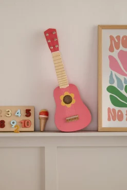 KidsConcept Musikinstrumenter-Kid's Concept Legetøjsguitar Blomst, Pink