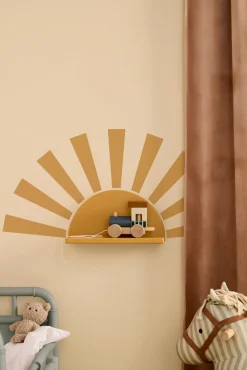 Børnemøbler|KidsConcept Kid's Concept STAR Hylde Cirkel inkl Klistermærke, Sennep