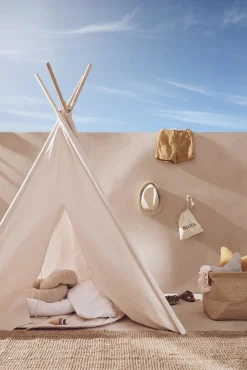 Interiør|KidsConcept Kids Concept Tipi-Telt Mini, Natur Hvid